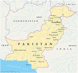 Fototapeta  - Pakistan map (Pakistan Landkarte)