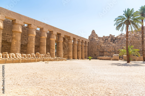 Naklejka na drzwi Ancient Karnak temple in Luxor, Egypt