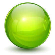 Glossy Sphere 3D Green