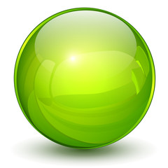 Glossy sphere 3D green