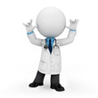 © pixdesign123 - 3d white people as doctor standing on blank background