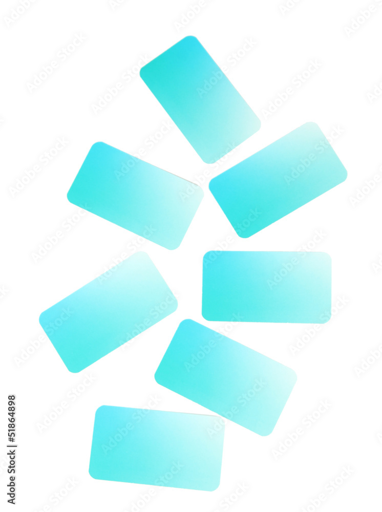 Business cards, isolated on white