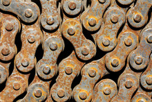 Rusty Chain From Bicycle