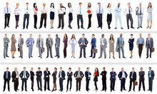 Collection Of Full Length Portraits Of Business People
