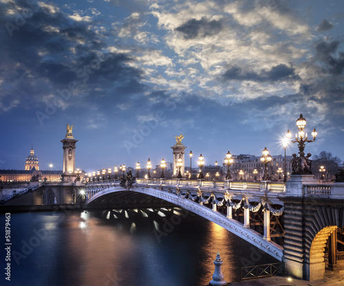 Naklejka na szybę Paris France Pont Aexandre III