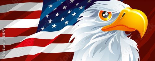 Board z aluminiowym obramowaniem Narodowy symbol USA