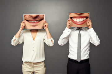 Sticker - photo of smiley people