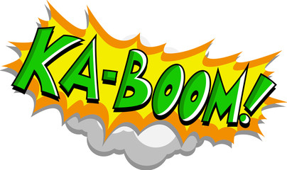 Sticker - Kaboom - Comic Expression Vector Text