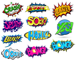 Sticker - Set of Comic Expression Vector