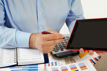 Businessman working with documents