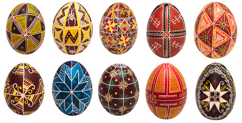 Colorful Easter eggs with pattern for background