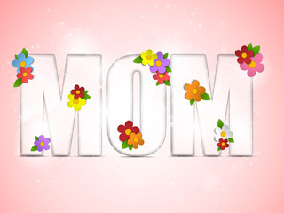 Wall Mural - Happy Mother Day Flower Background