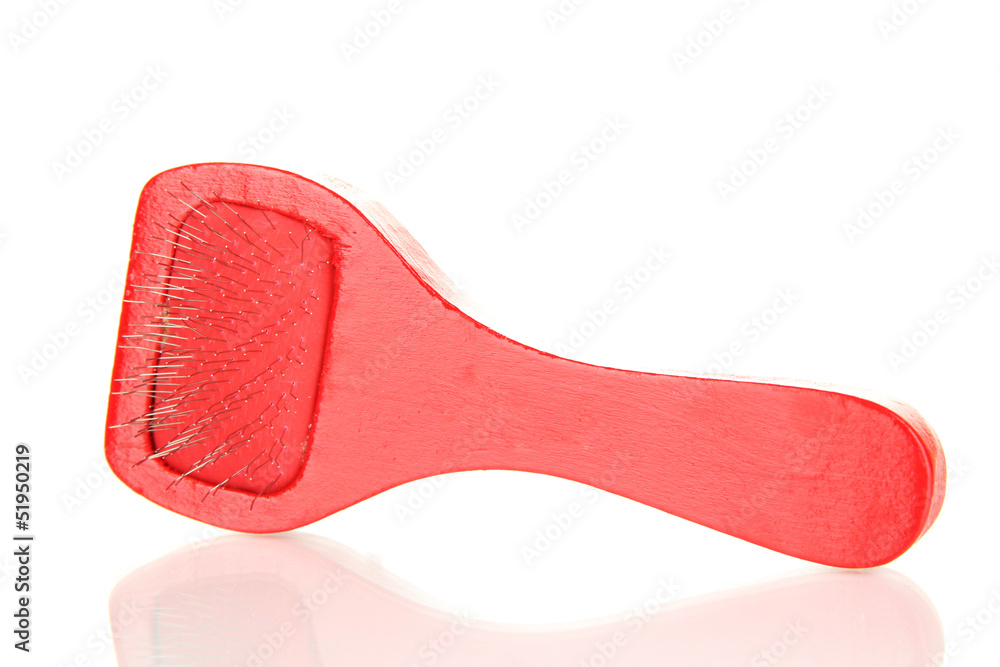 Brush for animals isolated on white