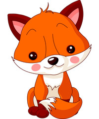 Sticker - Fun zoo. Fox