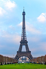 Wall Mural - Eiffel tower at sunrise, Paris.