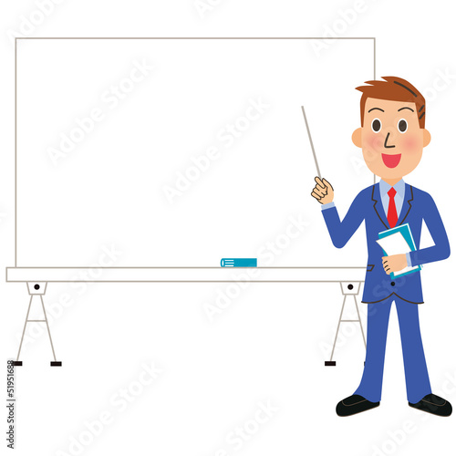 ビジネスマン ホワイトボード イラスト Stock イラスト Adobe Stock