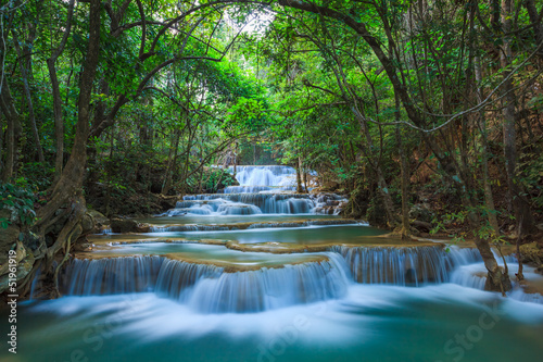 Fotoboard na płycie Głęboka lasowa siklawa w kanchanaburi, Thailand