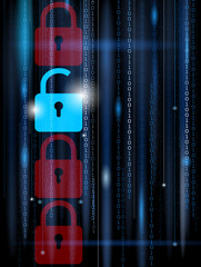 Abstract computer background - security concept