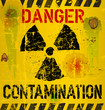 nuclear contamination warning sign, vector illustration