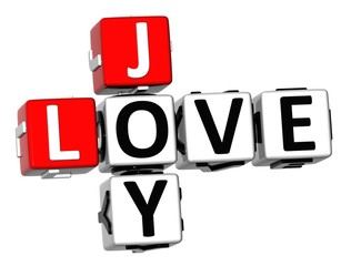 Poster - 3D Joy Love Crossword