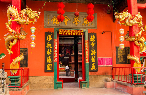 Fotografie, Obraz Entrance of Guan Di temple, Kuala Lumpur