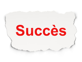 business concept: succes (french) on paper background