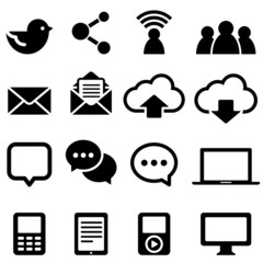 Canvas Print - social media icons