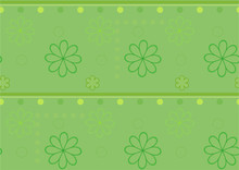 The Vector Green Flower Background