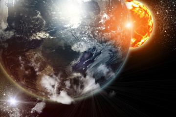 Wall Mural - image of planets in space