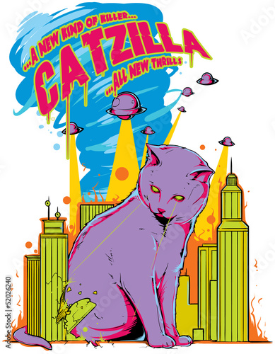 Tapeta ścienna na wymiar Catzilla