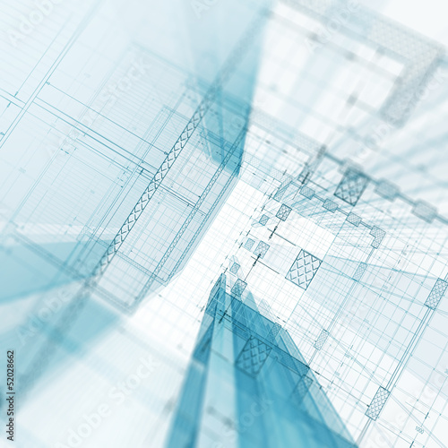 Naklejka - mata magnetyczna na lodówkę Blueprint