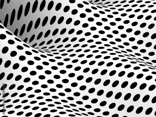 Fototapeta do kuchni 3d Geometric dots ripple - A