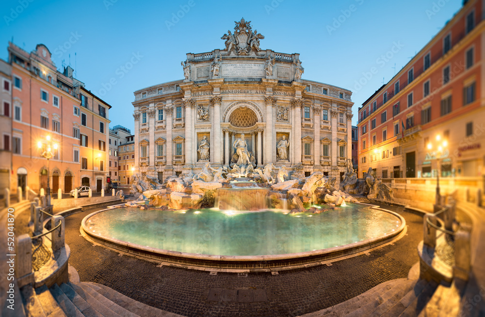 Rzym, Fontaine de Trevi, Włochy - obrazy, fototapety, plakaty 