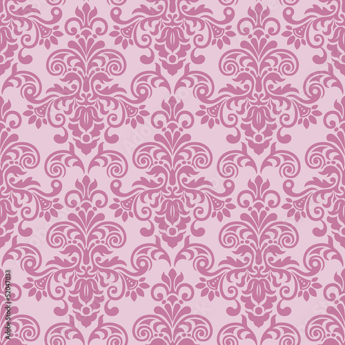 Nowoczesny obraz na płótnie Seamless baroque style damask background