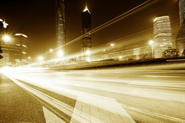 moving car with blur light