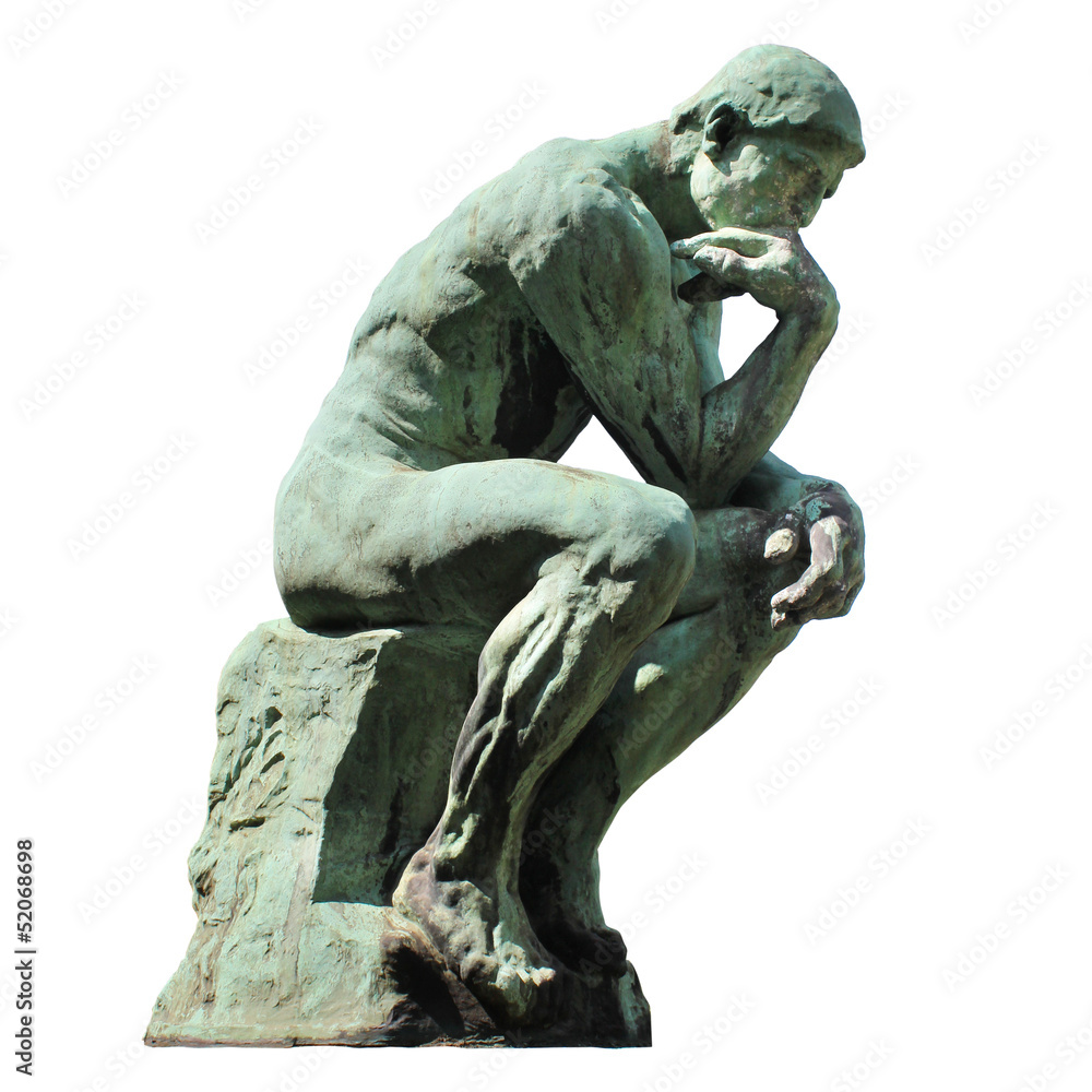 Le Penseur de Rodin (Laeken - Belgique) - obrazy, fototapety, plakaty 