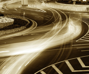 the light trails