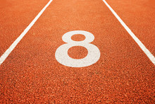 Number Eight On Running Track
