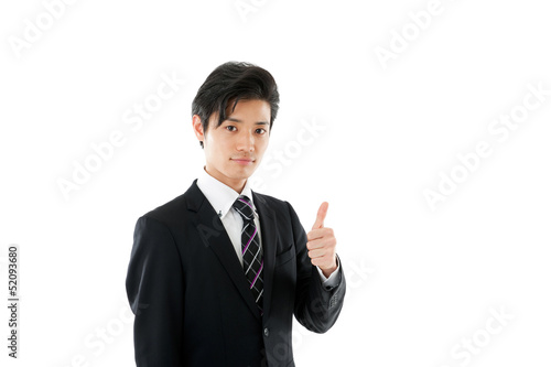 グッドポーズをする若いビジネスマン Stock Photo Adobe Stock
