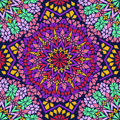 seamless pattern of moroccan mosaic