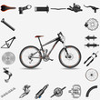 Bicycle with parts