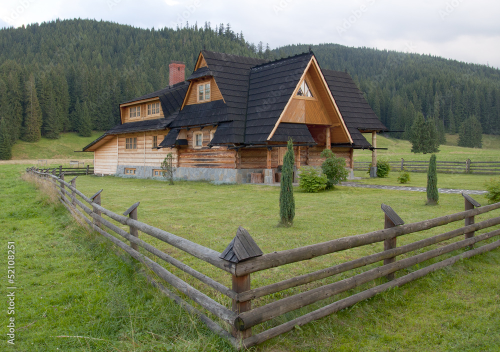 Wooden house - Tatra mountains Poland - obrazy, fototapety, plakaty 