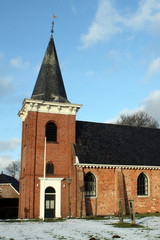 Old church from the 13th century in Wede.The Netherlands