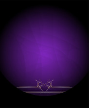 Invitation Card With Circle Ornament On Dark Purple Background