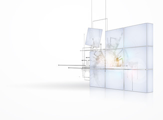 abstract futuristic circuit high computer technology business ba