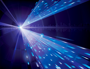 Leinwandbilder - Abstract technology background in blue.