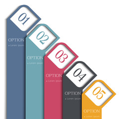 Wall Mural - vertical 3d banners design for infographics