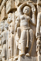 Wall Mural - Carved statues in the Hindu temple in Hampi, Karnataka