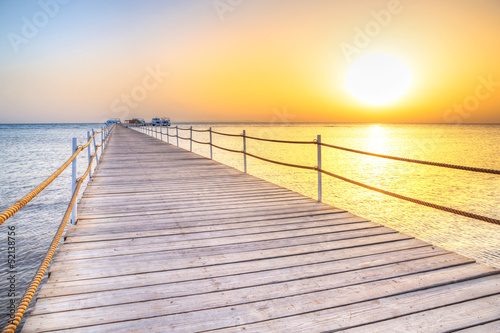 Fotoboard na płycie Molo na Morzu Czerwonym w hurghada na wschód, egipt