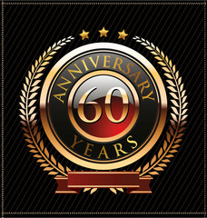 Wall Mural - 60 years anniversary golden label